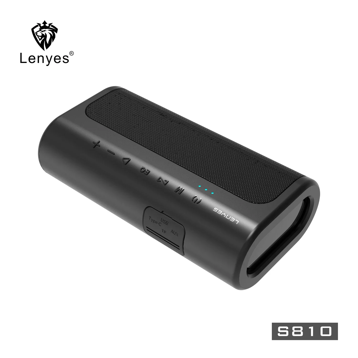 

Lenyes high quality New arrived S810 waterproof IPX5 mobile power supply super heavy bass speaker fabric wireless speaker