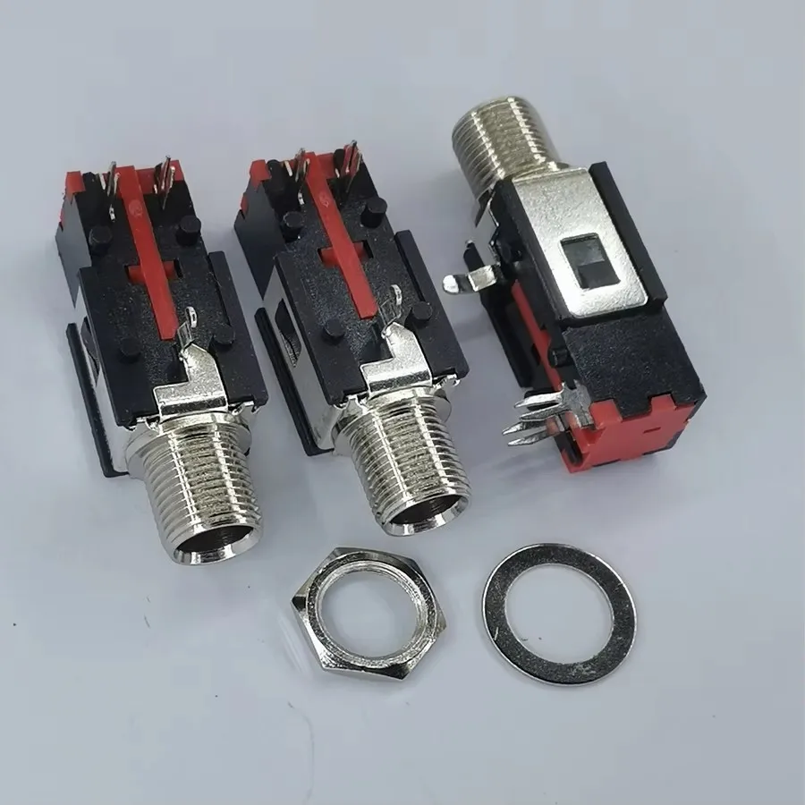 20PCS/Lot 6.35mm Stereo Audio Microphone Female Jack/Socket Connector 3P/3Pin PCB Panel