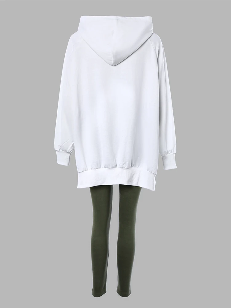 Nope Not Today Print Pocket Design Slit Hoodie & Pants Set