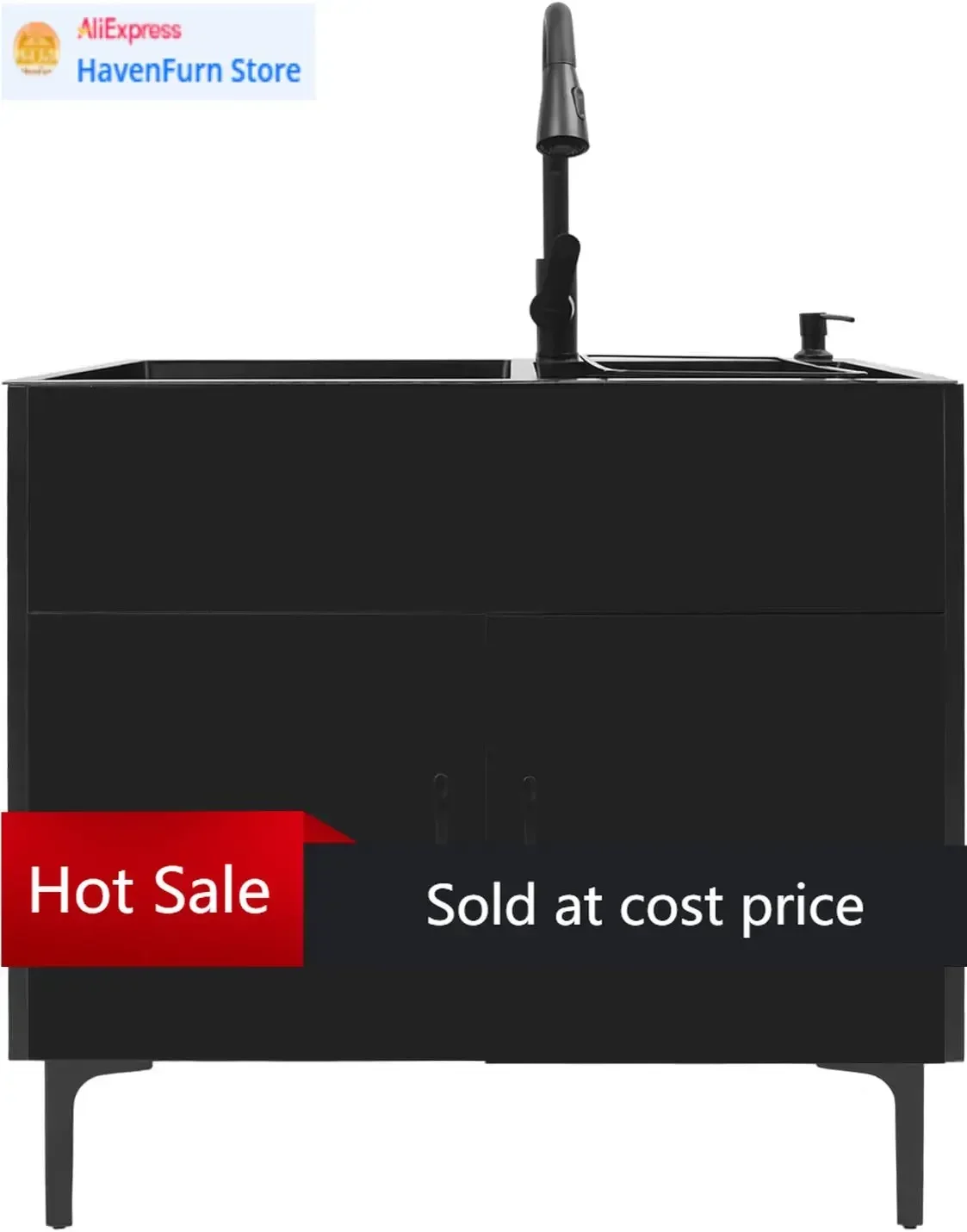 

Activity priceStainless Steel Double Bowl Laundry Utility Sink With Cabinet Pull Out Faucet Drain Board Soap Dispenser For Kitch