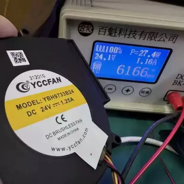 For YCCFAN YBH9733B24 DC 24V 1.25A 9733 97x97x33mm 4-Pin PWM Dual Ball Bearing Centrifugal Turbo Blower 3D Printer Inverter Fans