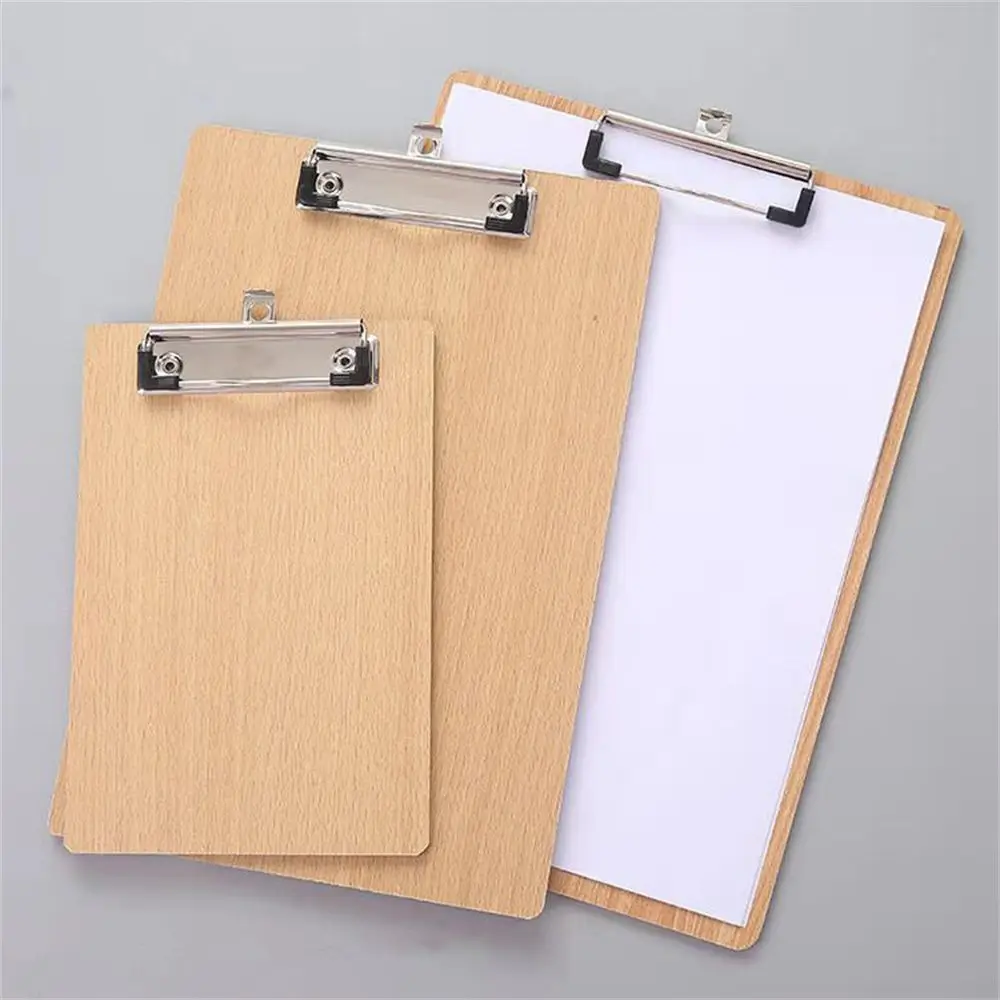 Fashion A4 Wood Write Clipboard Flat Paper Clip Tablet School Office Supply Artist Painting Pad Child Student Stationery Gift