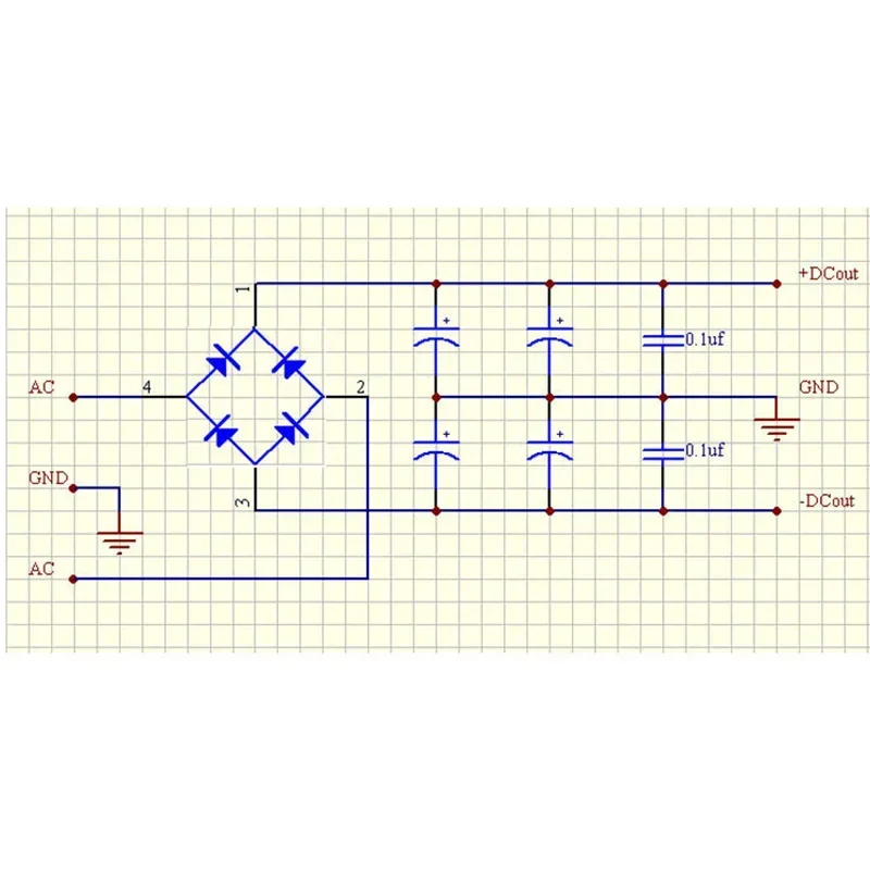 LUSYA High Power Single Bridge Capacitor Rectifier Filter Power Board 20A 35mm 4-bit Double Voltage