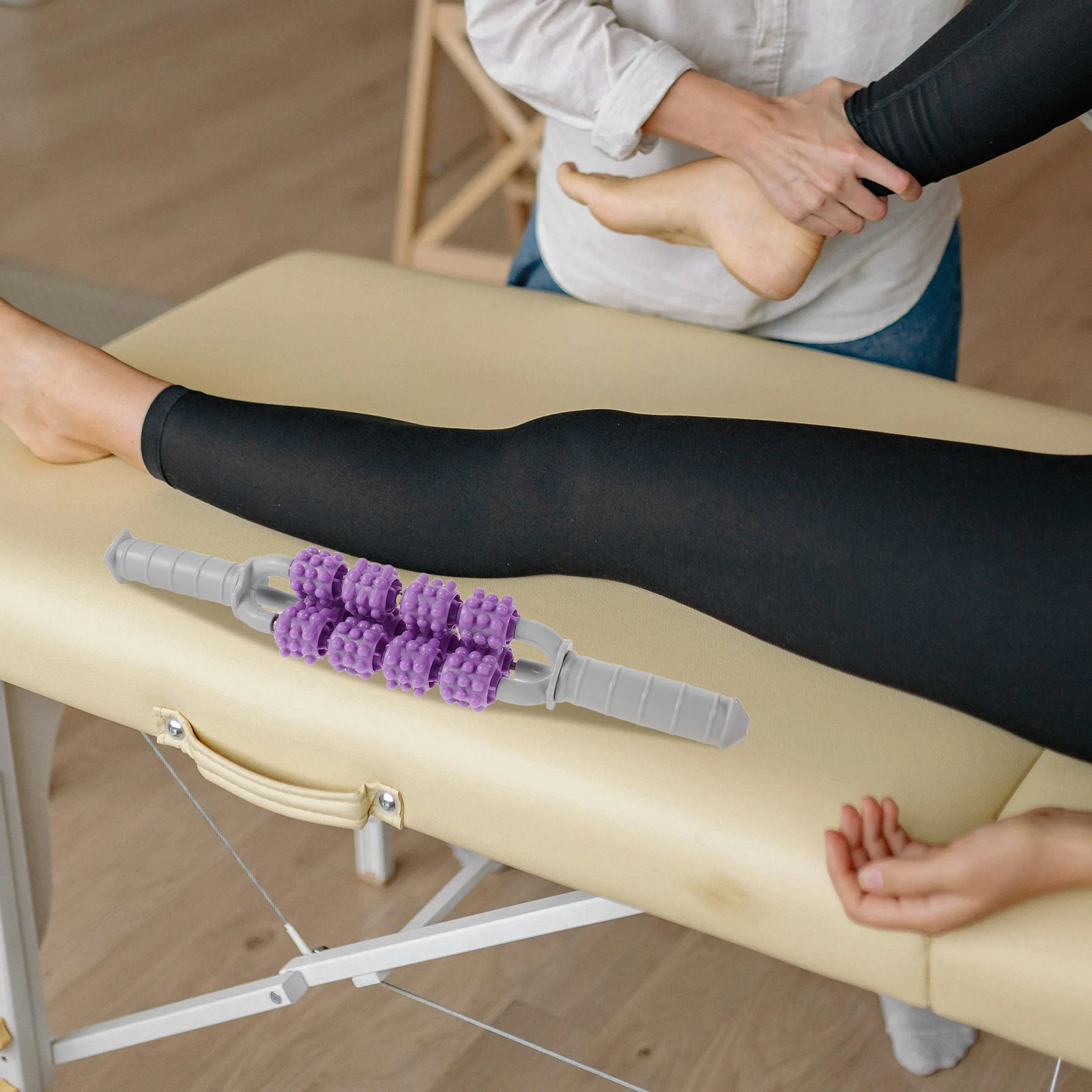 

Портативный массажный роликовый ролик для расслабления мышц и восстановления литок, живота, шеи, плеч, идеально подходит для использования в йоге и фитнесе