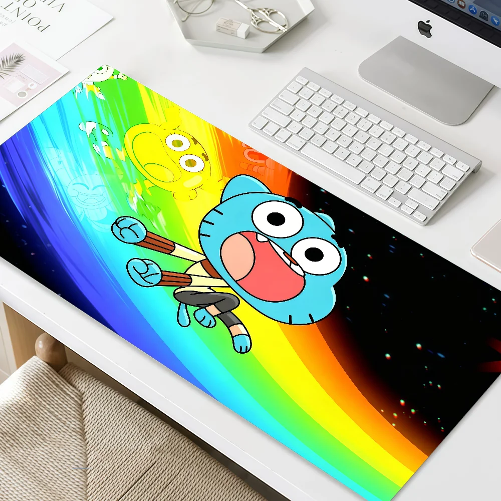 Mouse Pad MousePad Non-slip Lockedge Gumball Office Cartoon A-Amazing Student Gaming Thickened World Large Writing Pad Cushion