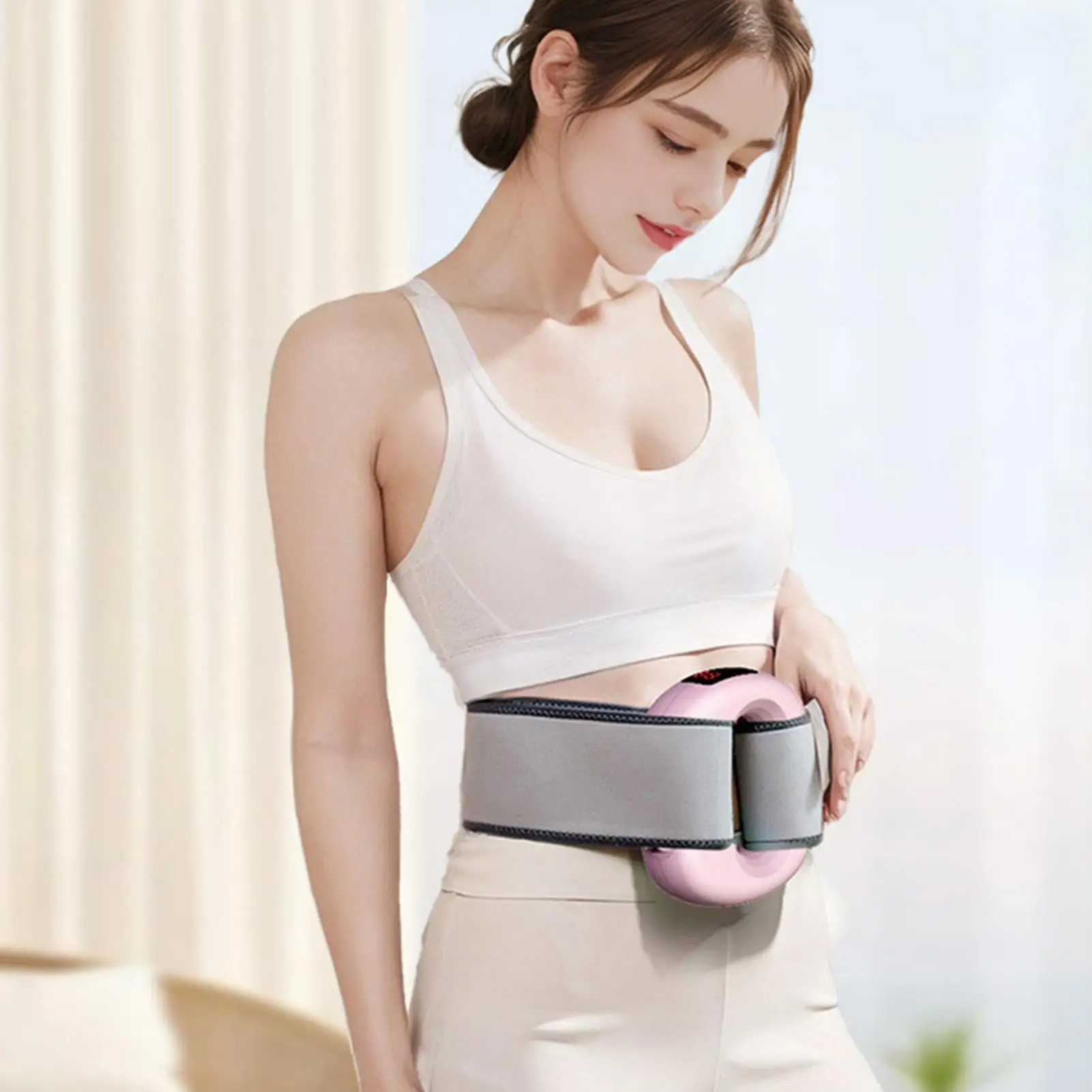 Electric Fat Remover 5 Speed Abdominal Massager With Belt Fitness Equipment For Recovery Stomach Abdomen Wellness Back Neck Legs