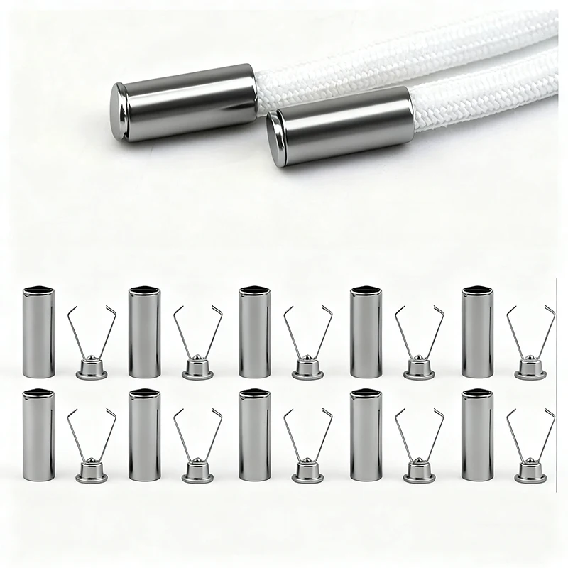 10 Stuks Zware Koord Sloten Verstelbare Metalen Clips Veilige Bevestiging Voor Schoenveters Tassen Hoodies Diy Ambachten Organiseren Kabels