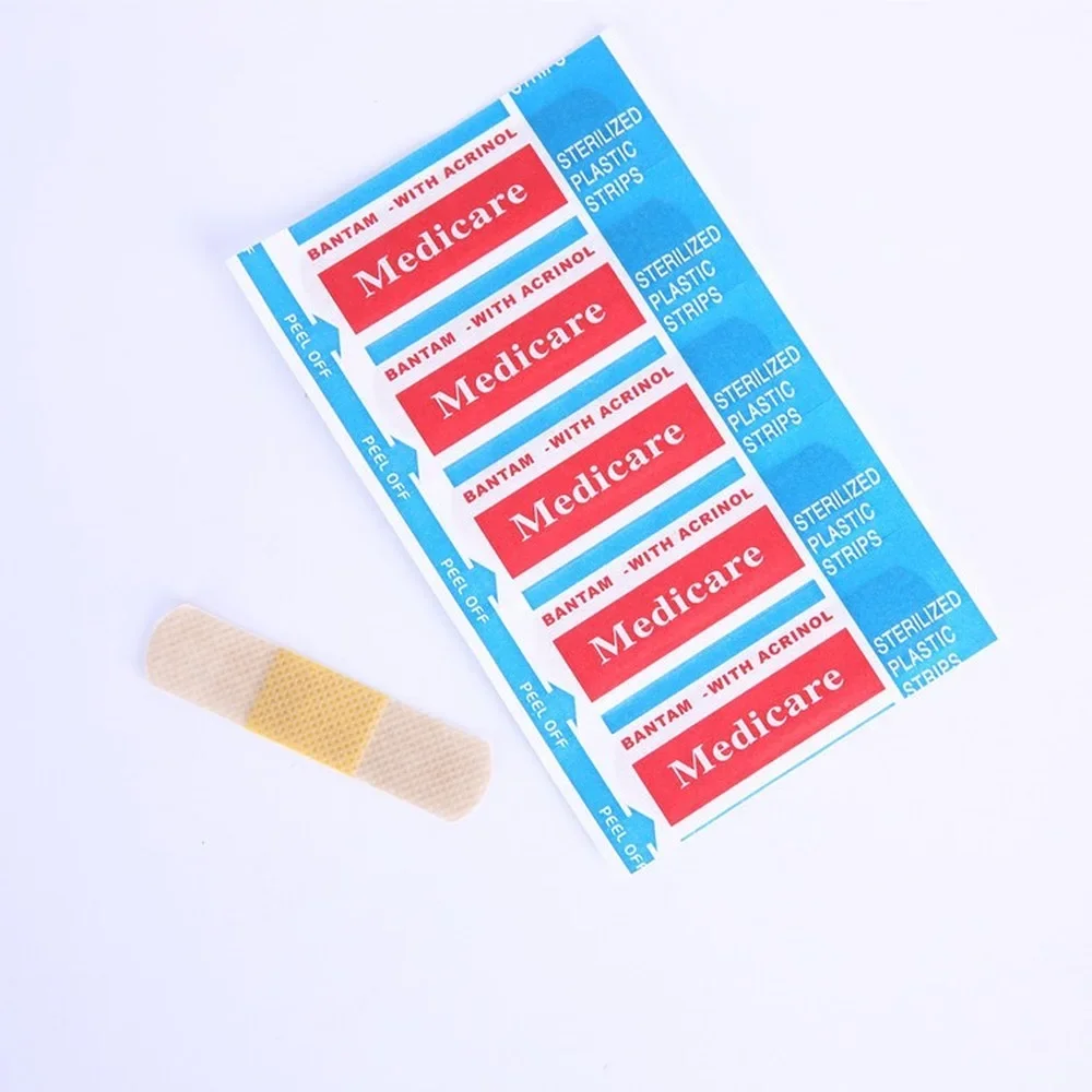 Imagem -05 - Bandagem Adesiva Impermeável para Crianças Remendo de Ferida Band Aids Respirável Gesso de Primeiros Socorros 100 Pcs por Conjunto