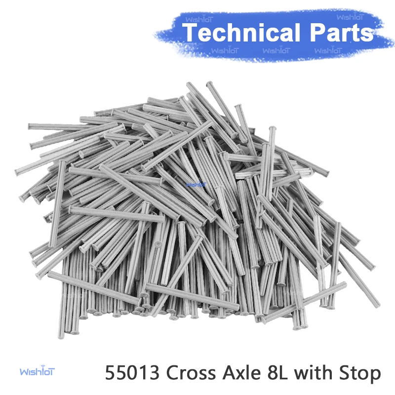 55013 Technical Parts 1x8 Cross Axle Shaft Modification Mechanical Connector Brick Assembly Extension Piece Replacement