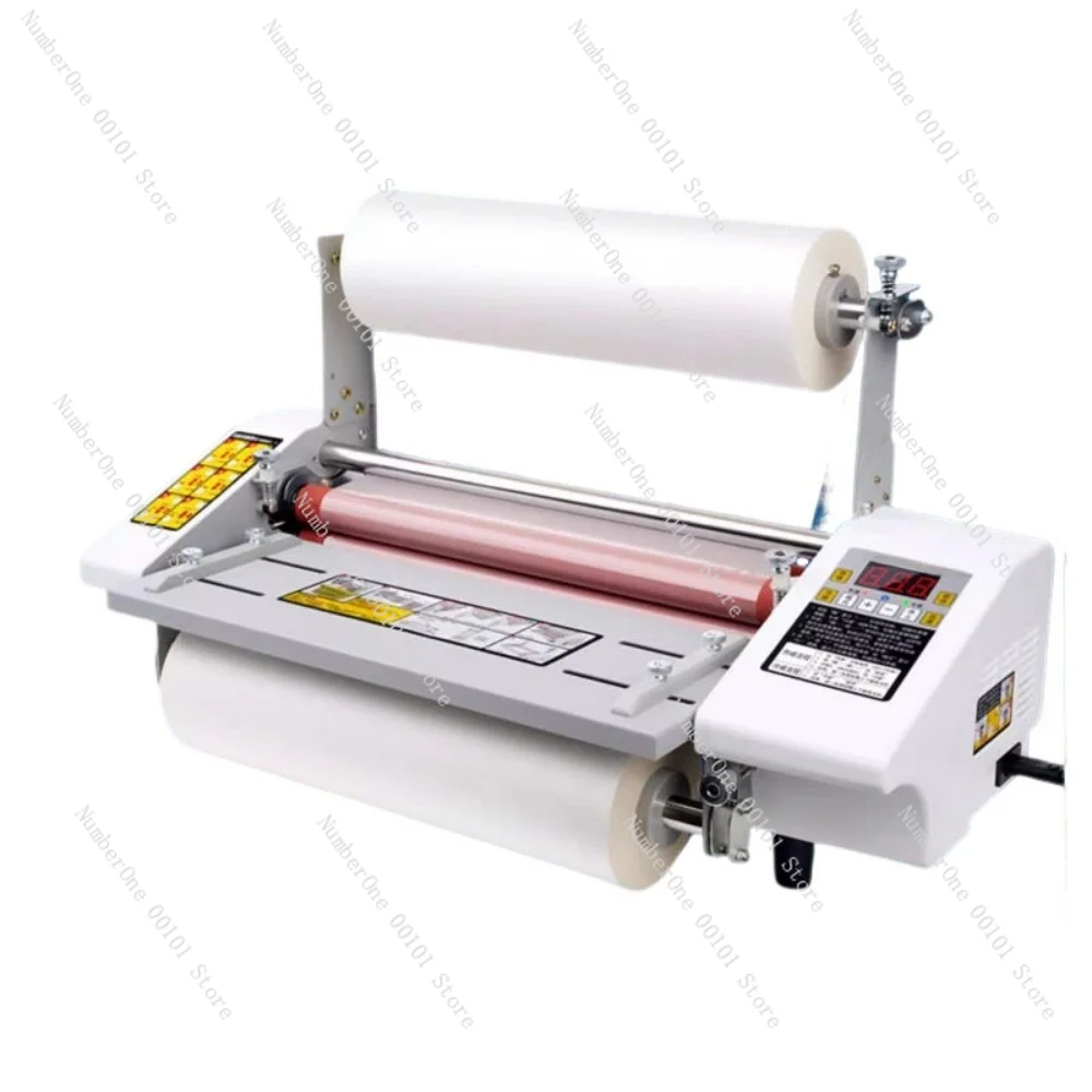 

A3+ Paper Laminating Machine English Version Four Roller Cold Hot Laminator Rolling Machine film photo Laminating Machine