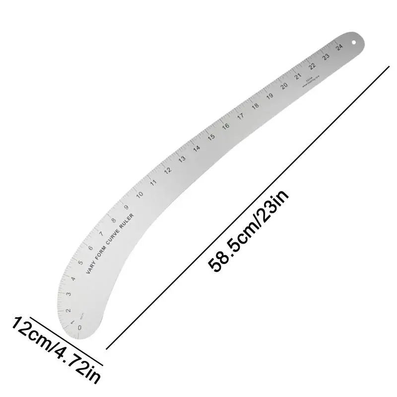 French Curve Ruler Solid Aluminum Vary Form French Curve Accurate Scale Drafting Template Crafts Design Supplies For Handcraft
