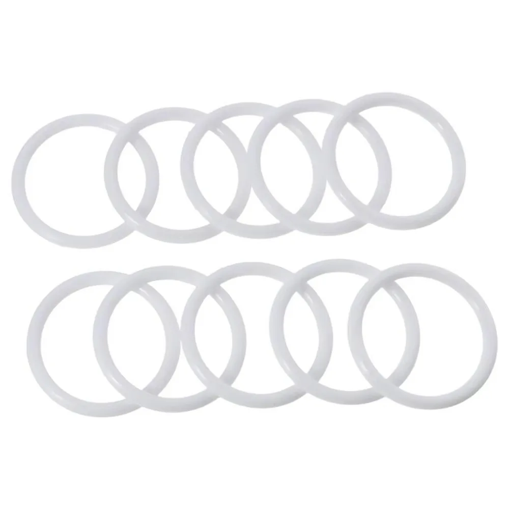 10PCS White Plastic Hoops Rings Round Shape Lightweight Macrame Hoops 6cm/8.5cm/10cm/12cm Smooth Surface Wreath Hoops