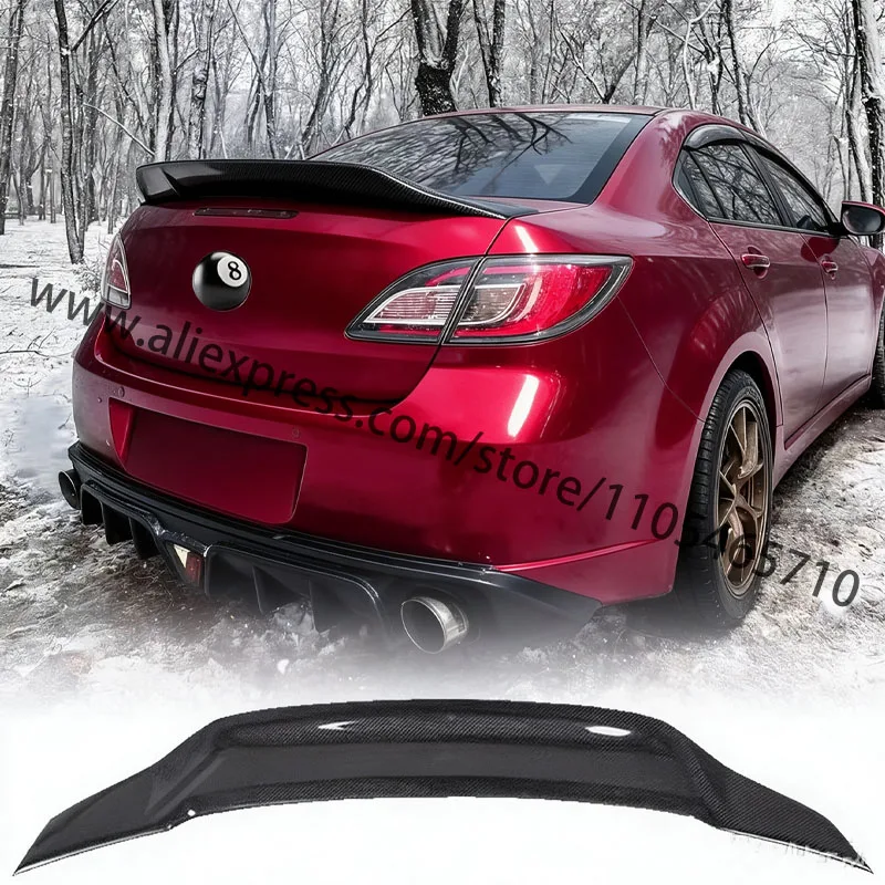 For 2009-2015 Mazda 6 GH Ruiyi R Style Flush Mount Trunk Spoiler, Rear Deck Lip Spoiler Sedan Aero Modification