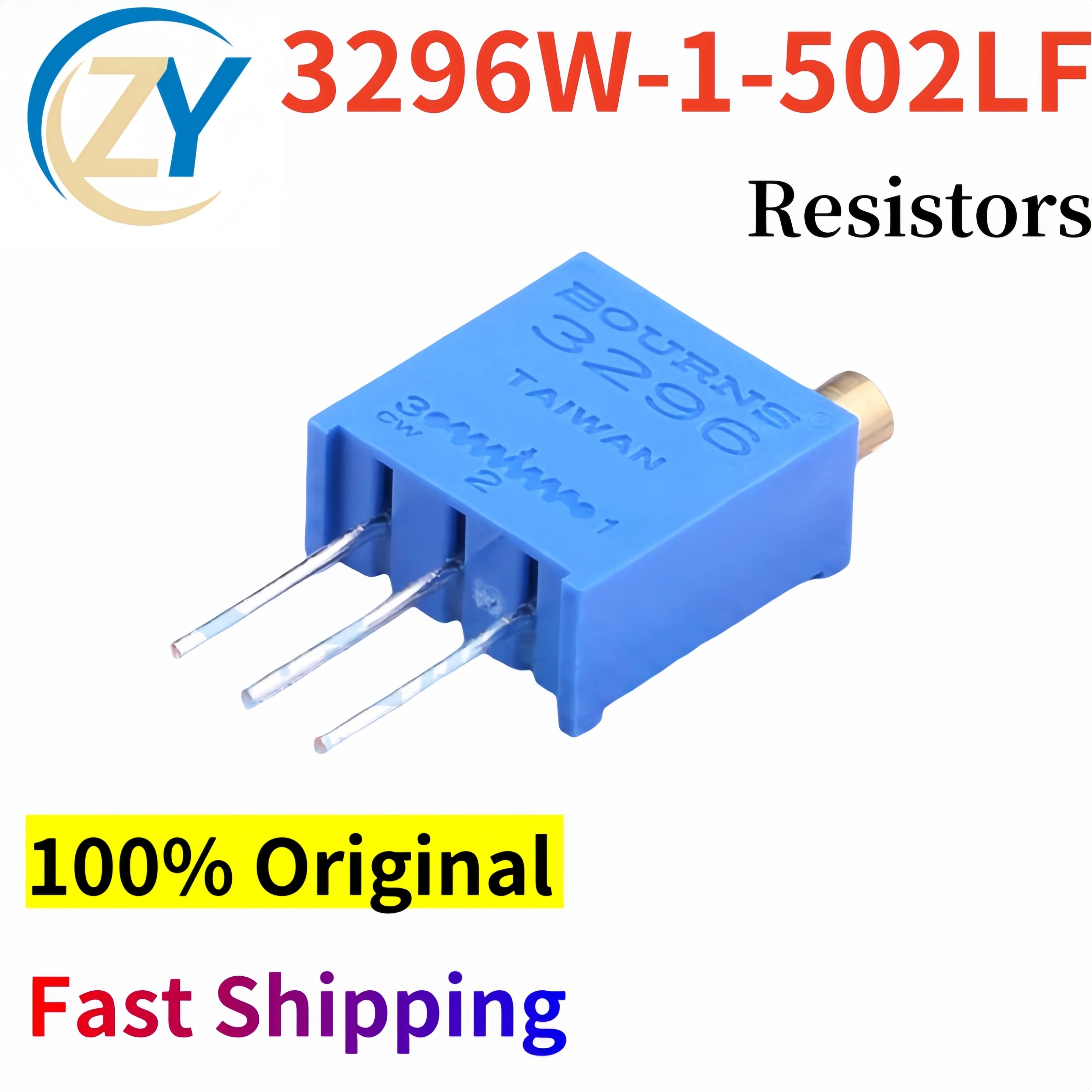 (5pcs) 3296W-1-502LF Resistors 3296W Vertical Adjustment 5kOhms 100% Original & In Stock