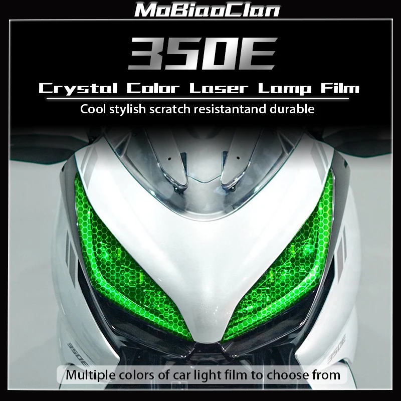 

For ZONTES 350E Motorcycle headlight and taillight film smoked black honeycomb laser protection film sticker