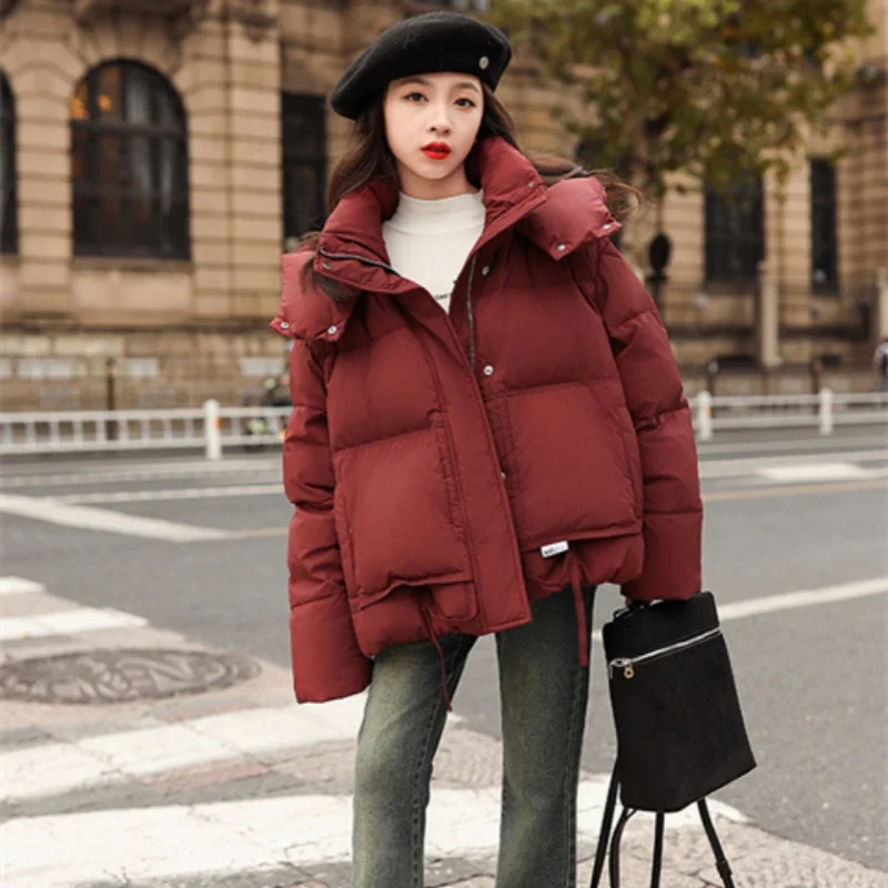 

Girls Down Coat Overcoat Jacket Windbreak Outerwear 2024 In Stock Thicken Winter Warm High Quality Christmas Gift Children's Clo