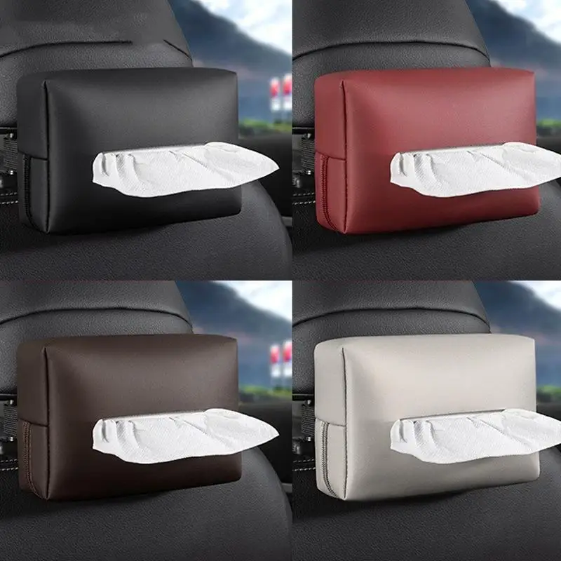 Multi Position Car Tissue Box Armrest Sun Visor Seat Back Hanging Paper Storage Holder for All Seasons
