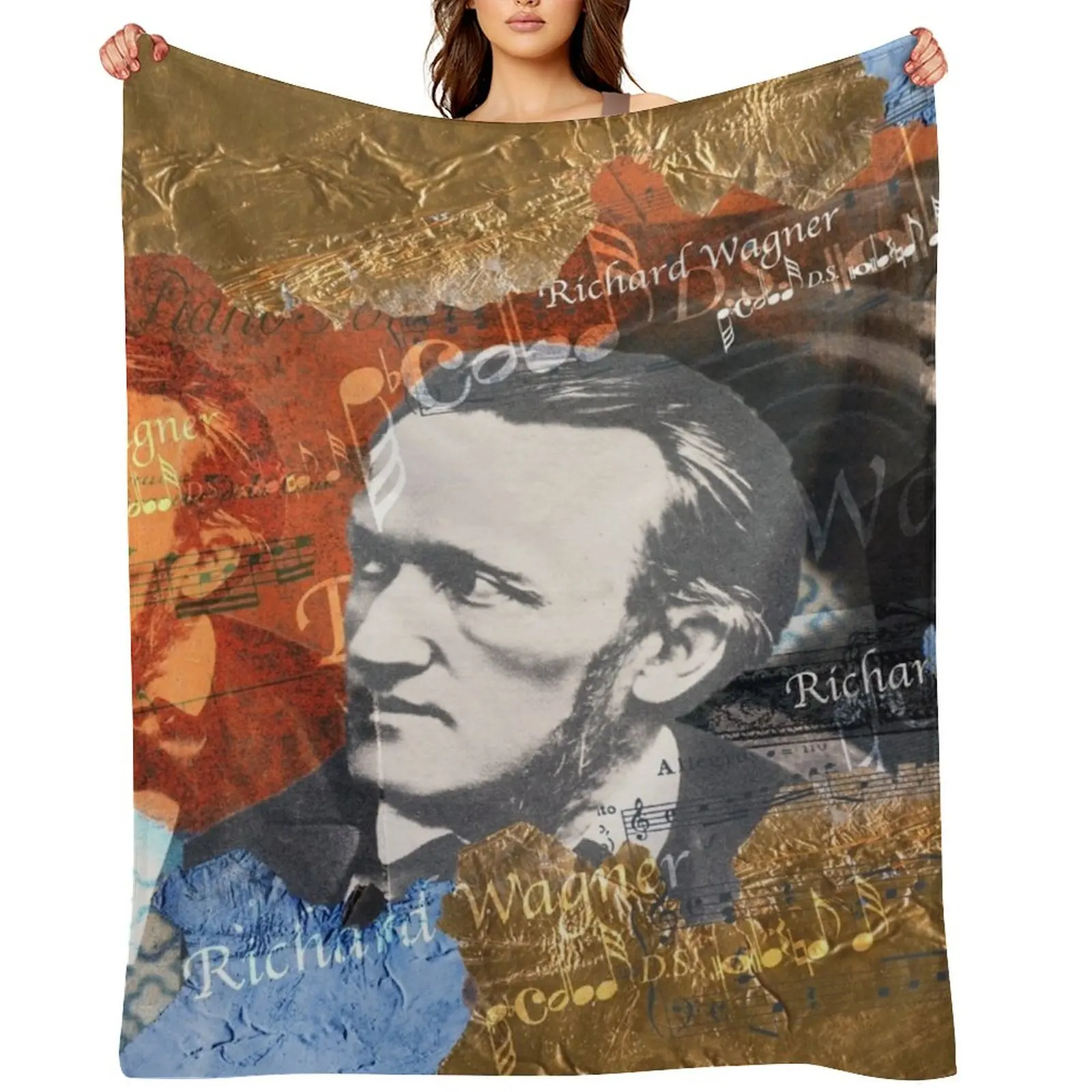 

Richard Wagner portrait, famous composer, Ring of the Nibelung Throw Blanket Sofa Quilt Sofa Throw Polar Hairy Blankets