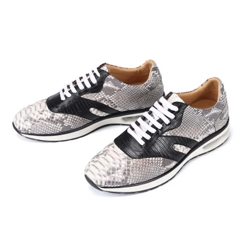 baoduli summer new Men shoes fashion  python skin male  python skin Casual men python