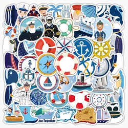 10/30/50/100PCS Sailing Cartoon Stickers Blue Sea Decals DIY Laptop Phone Car Bike Skateboard Sticker Captain Graffiti Kids Toy
