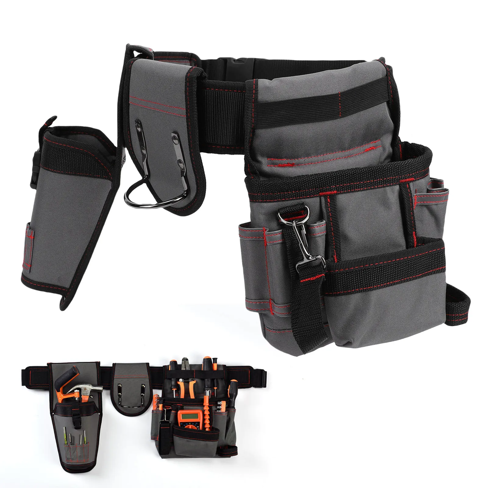 

Tool Belt Multi Functional Detachable Adjustable Oxford Fabric Waist Tool Pouch for Electrician Carpenter Plumber Waist Tool Bag