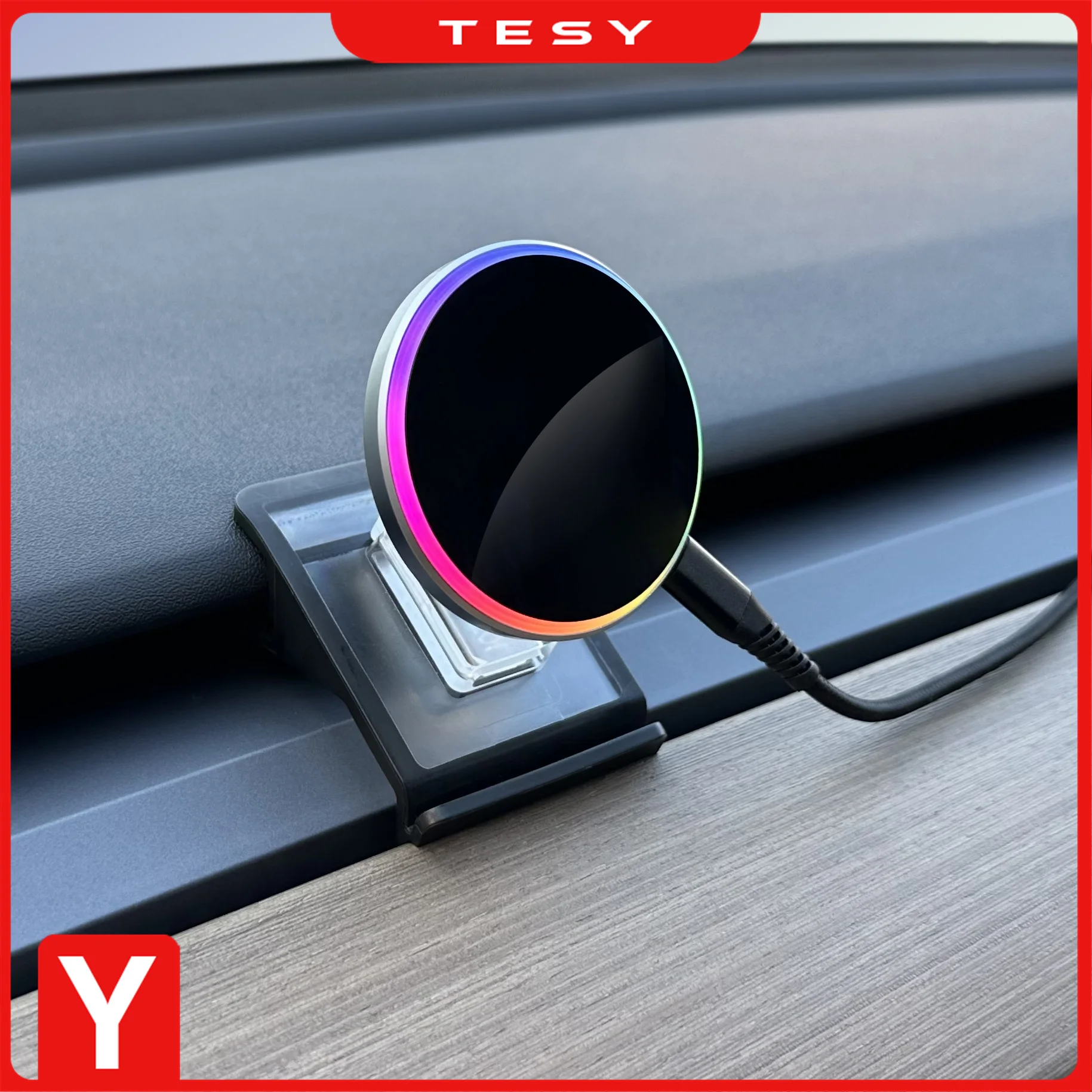 Per Tesla Model Y supporto magnetico per telefono da auto staffa regolabile supporto per cellulare supporto per cruscotto presa per condizionatore