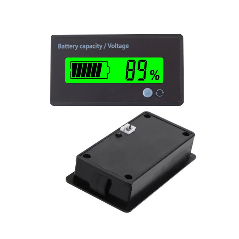 DC12V-72V Battery Capacity Voltage Indicator with Alarm, Battery Capacity Gauge Indicator, Battery Meter Monitors