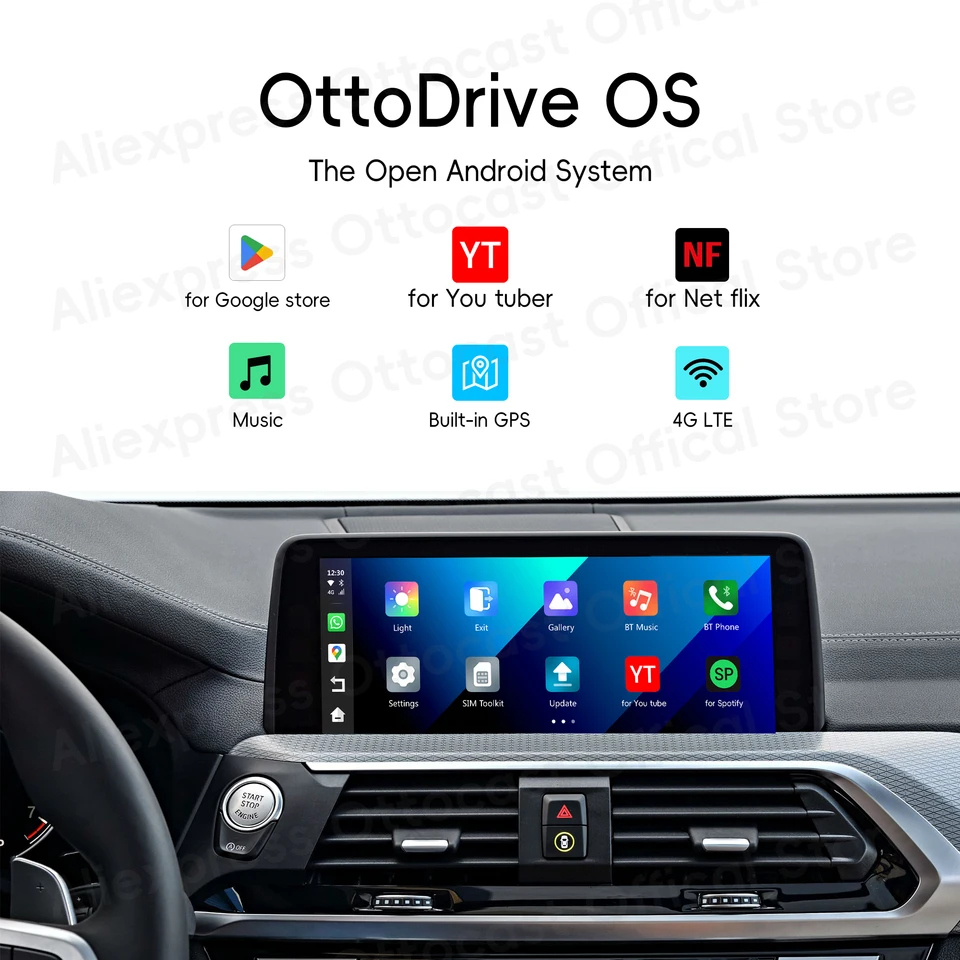 OTTOCAST OttoAiBox i3 Wireless CarPlay AI Box Android 13 TV Box