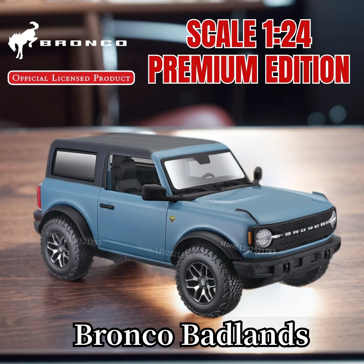 Maisto 1:24 2021 Ford Bronco Badlands Replica Car Model Authnetic Scale Miniature Toy - Perfect Gift for Ferrari Enthusiasts