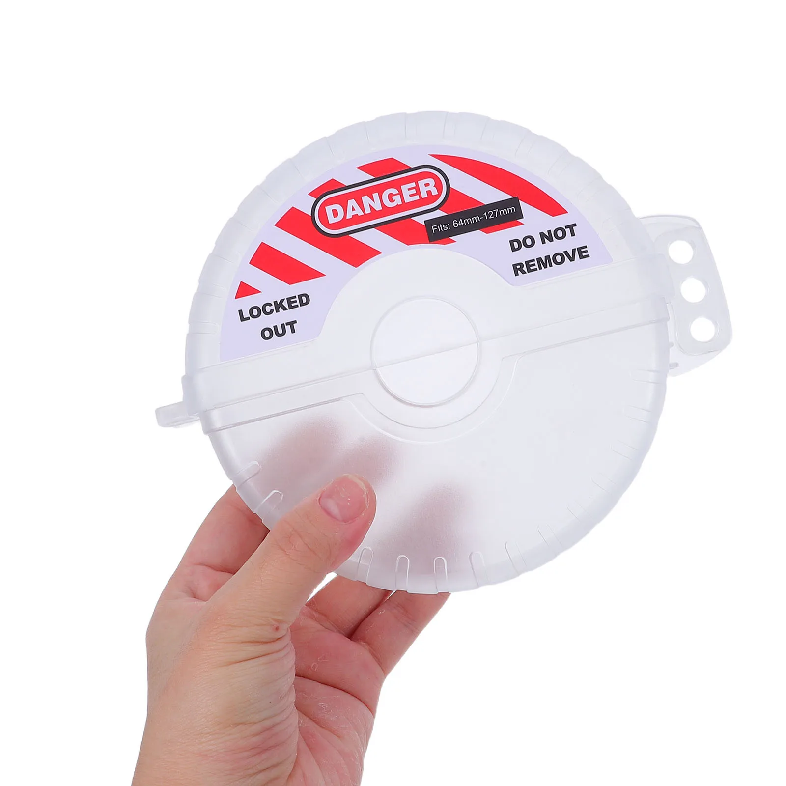 

Outdoor Valve Lock Transparent Plastic Gate Valve Lockout Device for Garden Hose Bib Water Spigot Lock Utility Commercial