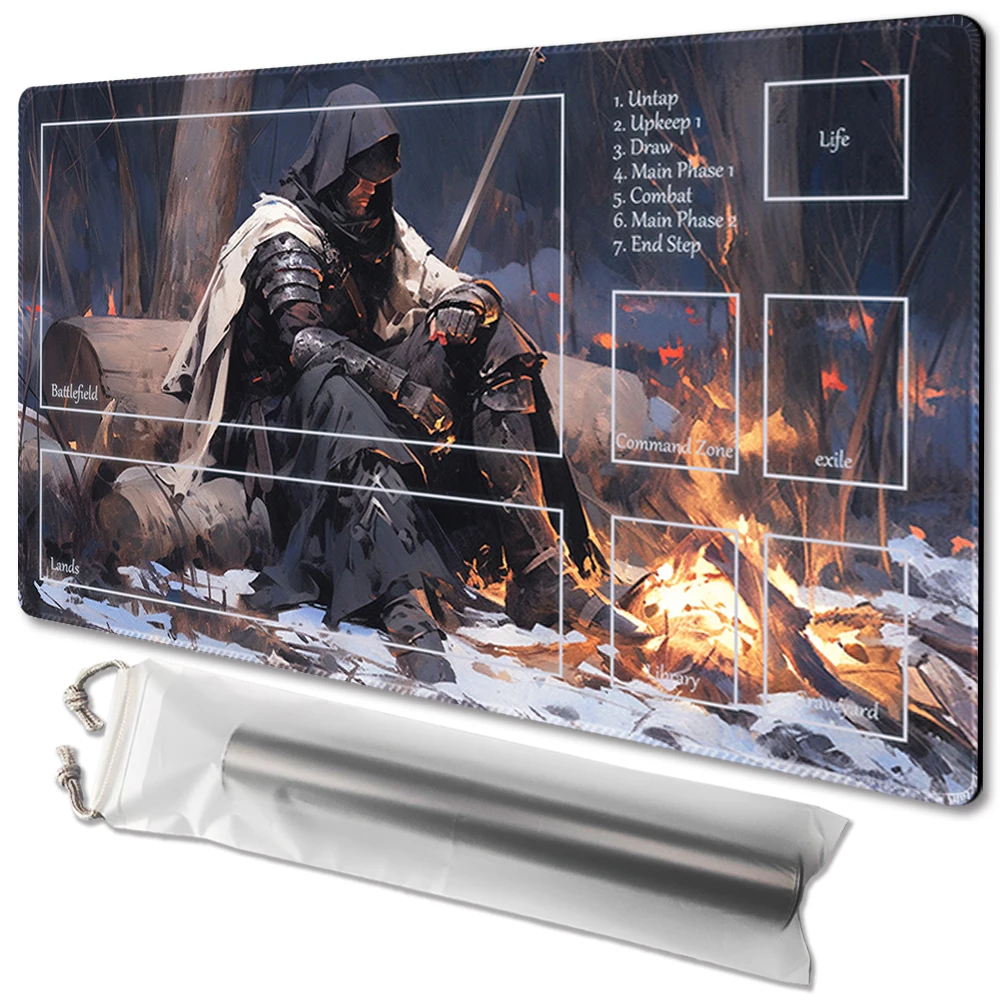 

Winter Knight- Board Game TCG Playmat Table Mat Game Size 60X35 CM Mousepad Compatible for MTG CCG
