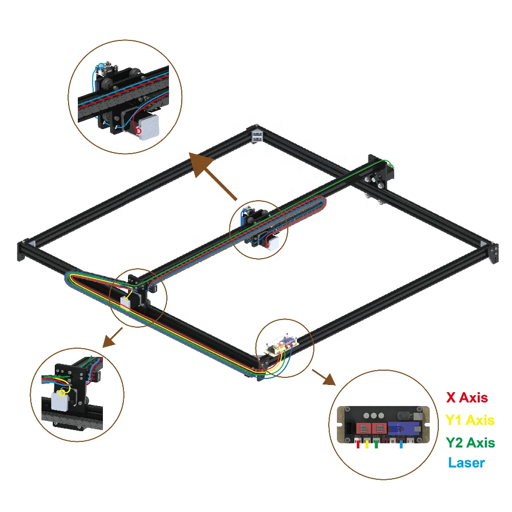 

1m*1m Desktop DIY Violet Laser Engraving Machine Picture CNC Printer