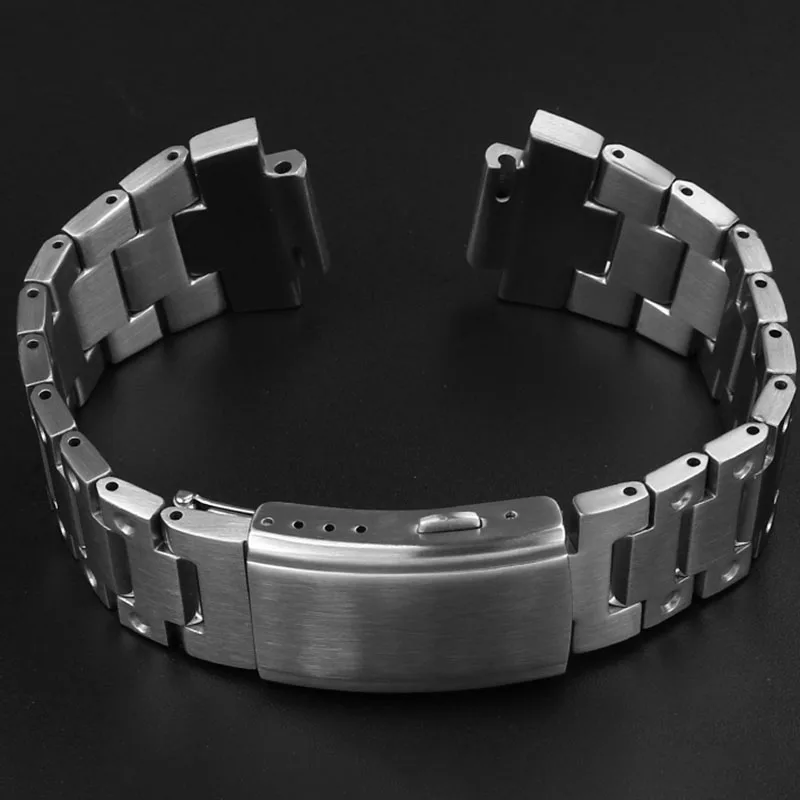 16mm Solid fine steel watch band for Casio Watch G-Shock small steel gun GM110 series stainless steel strap wristband Bracelet