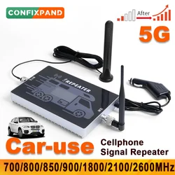 Car Signal Repeater 5G Signal Amplifier Cellphone Signal Booster Vehicle Use for Caravan Pickup Truck N20 N28 B5 B8 N1 N3 B7