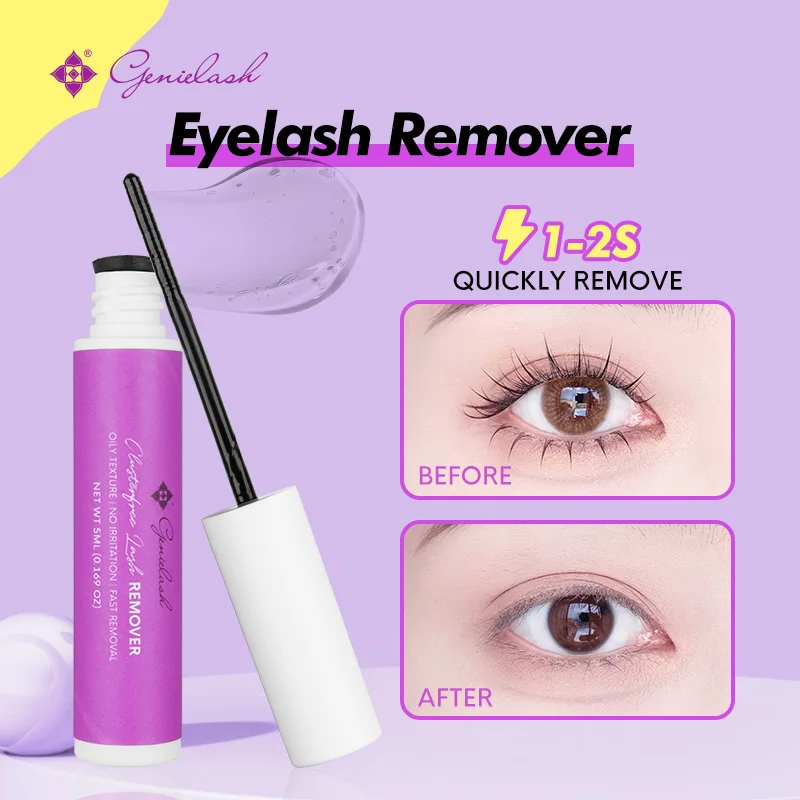 Genielash Cluster Eyelashes Glue Remover Mascra Removal Portable Perfect for Makeup Removal No irritating