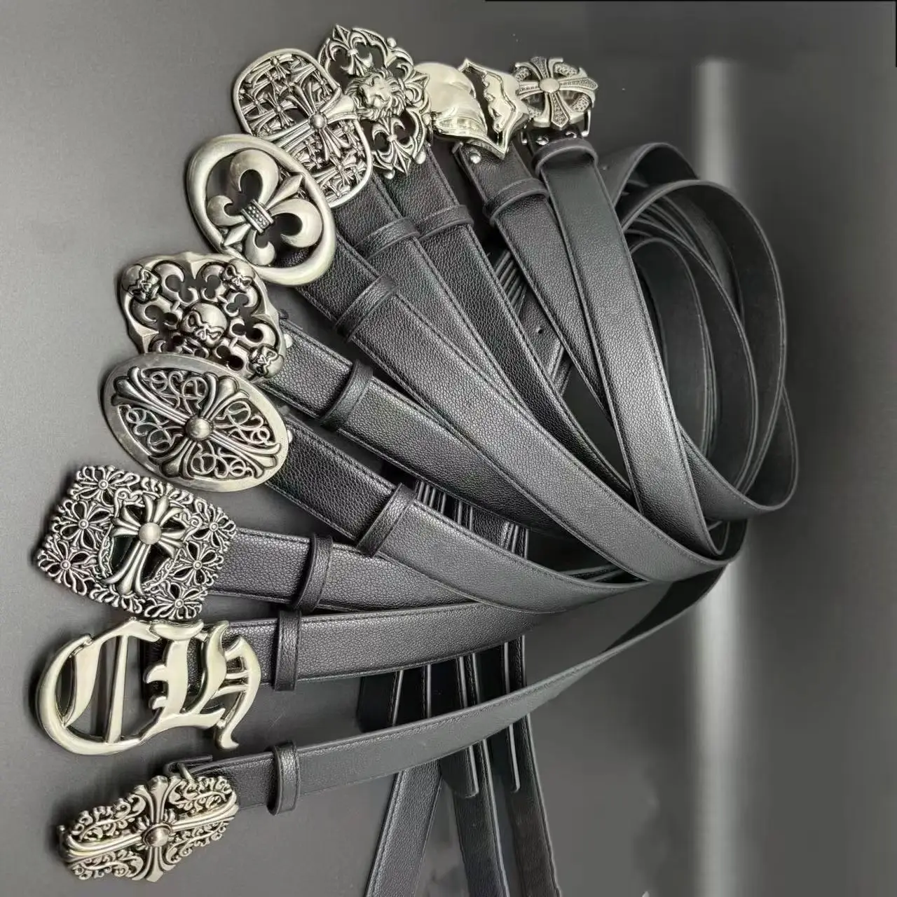 القوطية Y2K النساء الرجال أحزمة القوطي السيدات الهيب هوب الشرير برشام الهيكل العظمي طباعة حزام خصر الجينز زنار