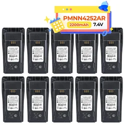 10PCS 2200mAh PMNN4252AR Replacement Li-ion Battery For Motorola CP040, CP140, CP160, CP180, CP150, CP200, DP1400 Two Way Radio