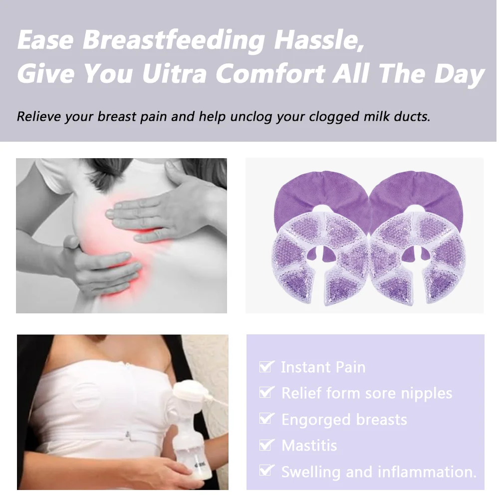 Hot sale Breast Therapy Pads Hot Cold Breastfeeding Gel Pads, Breastfeeding Essentials Postpartum Recovery, Nursing Pain Relief