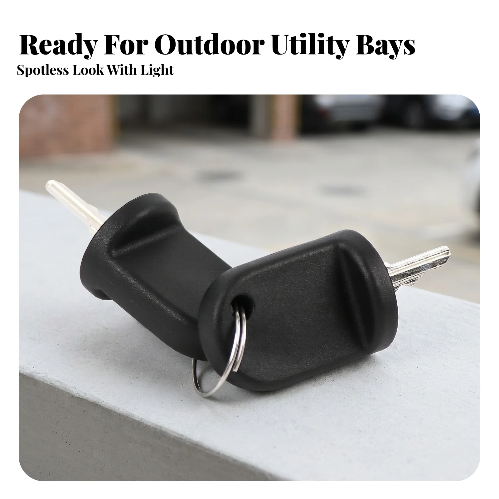 Replacement Molded Key with Loop High Strength Metal Rubber Grip Water Resistant for Golf Cart Ignition