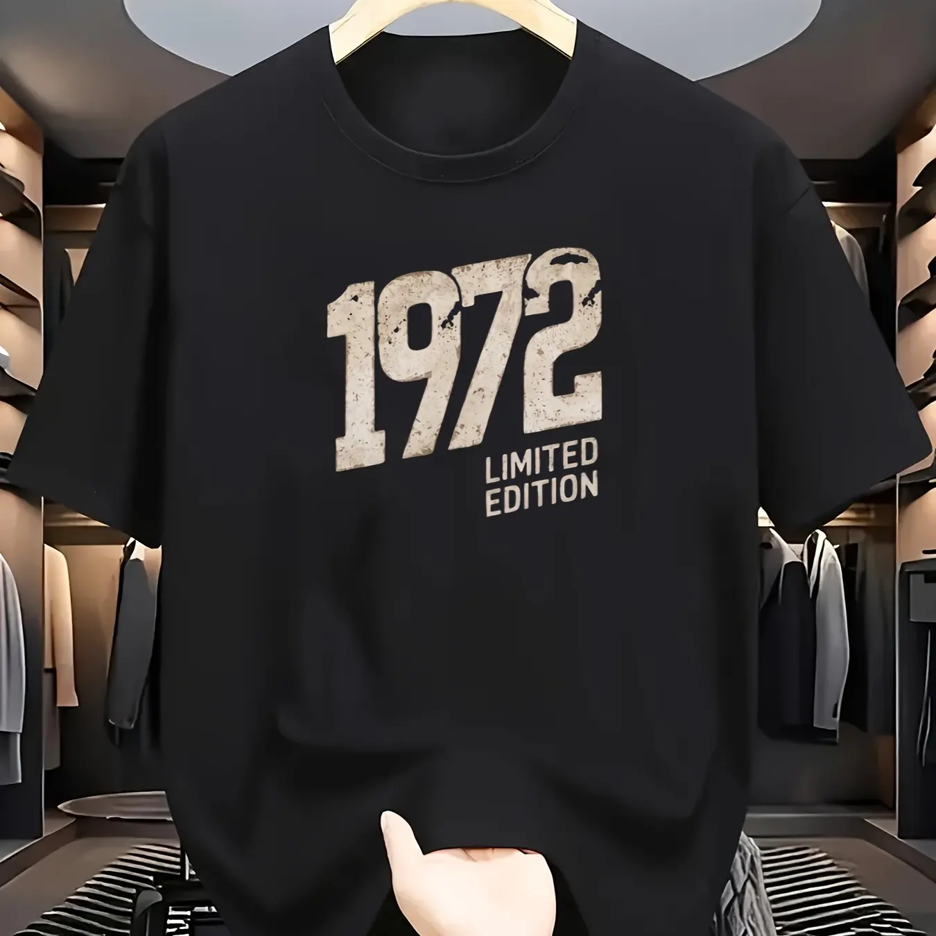 The Latest Men's Pure Cotton Washed Short-sleeved Shirt Limited Edition 1972 Breathable High-quality Instagram 2K Style in 2025
