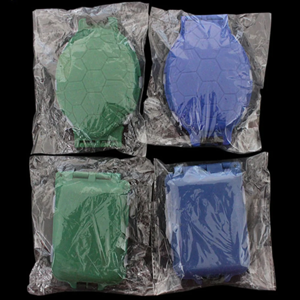 

2Pcs Turtle Shell Shape Fishing Case ABS Material Double Sided Visible Hook Organizer Transparent Lid Storage Box Random Color