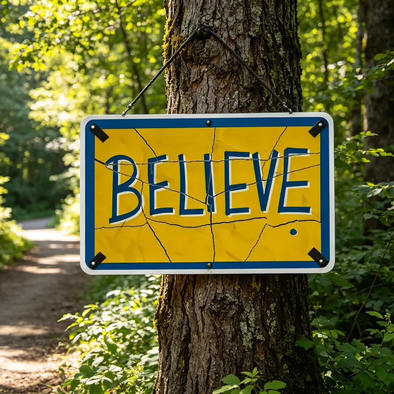 Believe Metal Sign, 12in X 8in Motivational Wall Art Decor For Ted Lasso Fans