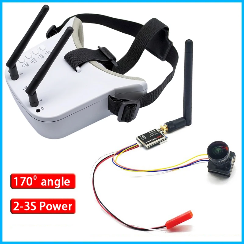 

5.8G 48CH FPV Goggles 480*272 LCD Video Headset with 5.8G 40CH 600mW VTX Transmitter Starlight HDR OSD 1200TVL fpv camera for RC