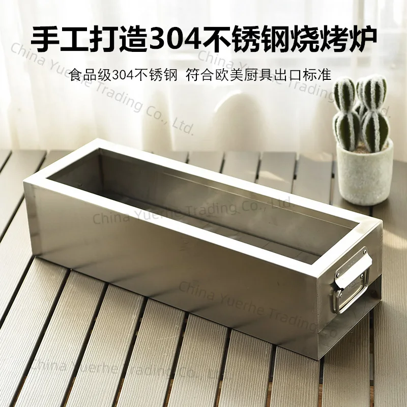 

Handmade 304 Food Grade Stainless Steel Grill Outdoor Household Charcoal Grill Portable Thickened Grill Grill