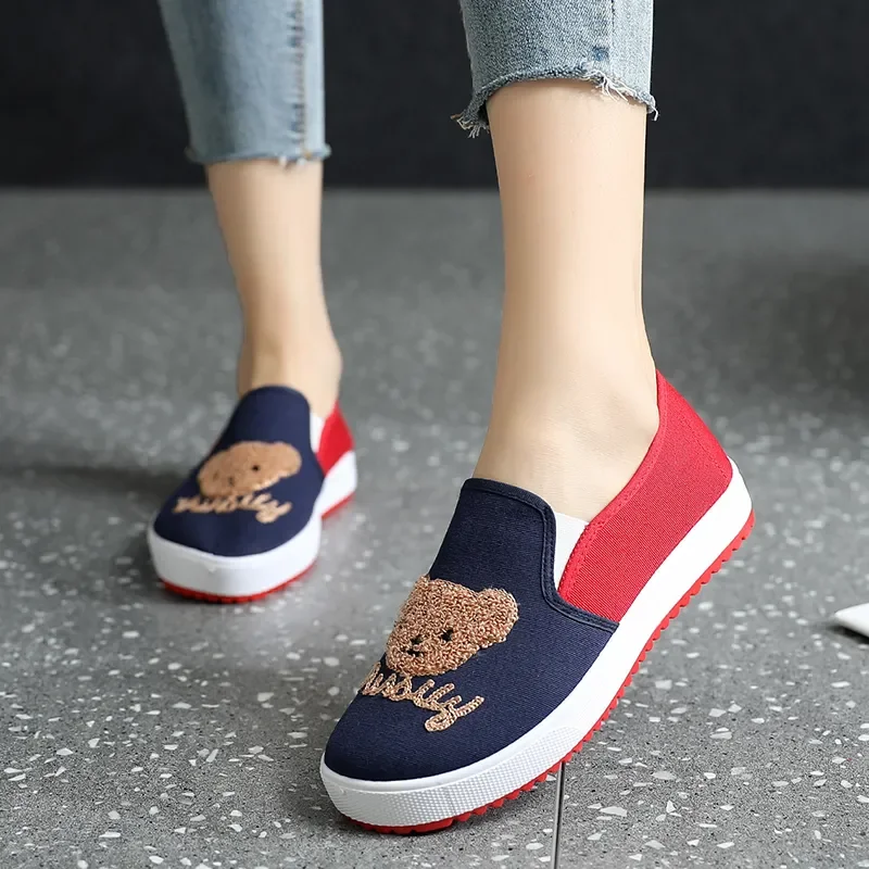 Sapatos Femininas Women Casual Sweet Light Weight Anti Skid Student School Shoes Female Leisure Comfort Slip on Shoes A202