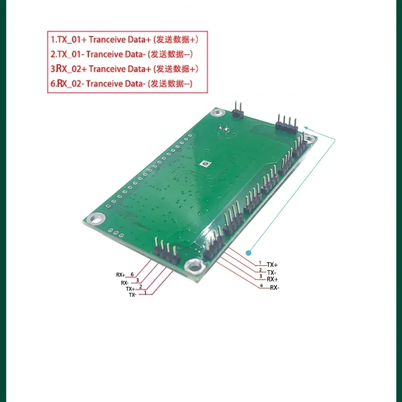 Module de commutation Ethernet industriel non géré, carte mère OEM, ports de détection automatique, 8 ports, 10 m, 100m