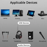 Carte son externe USB, adaptateur de microphone pour casque audio 3D, pour PC de bureau, prise en charge du son tridimensionnel, Plug And Play 3