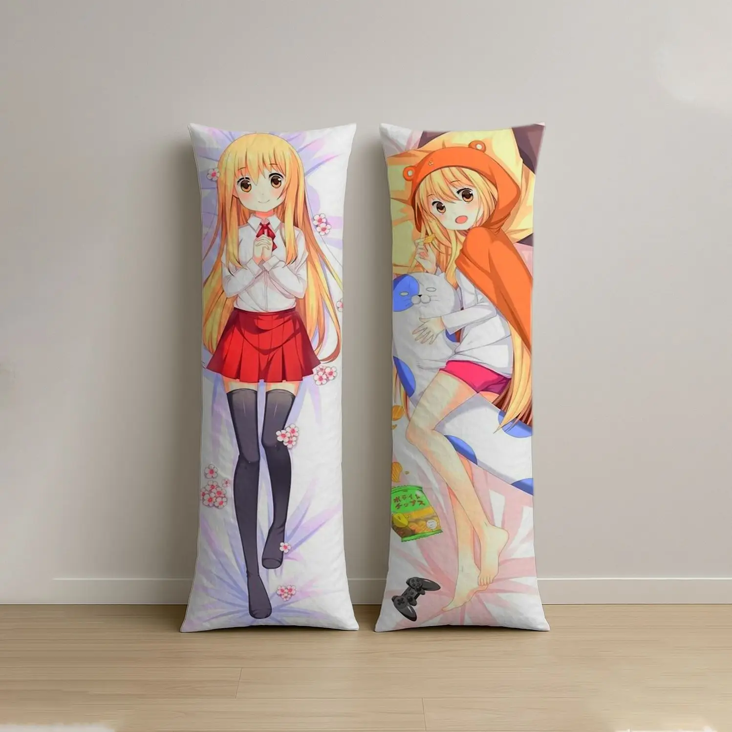 Funda de almohada de anime - Diseño de chica anime adorable, cierre de cremallera oculto, inserto de almohada no incluido, material de poliéster suave, lavado a mano