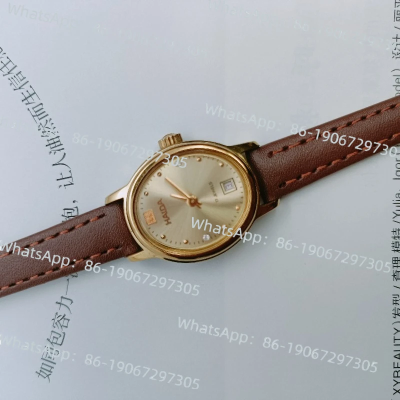 

Haida Machinery Женские часы с заводом, овальный календарь, средневековый Шанхайский номер часовой фабрики. 3