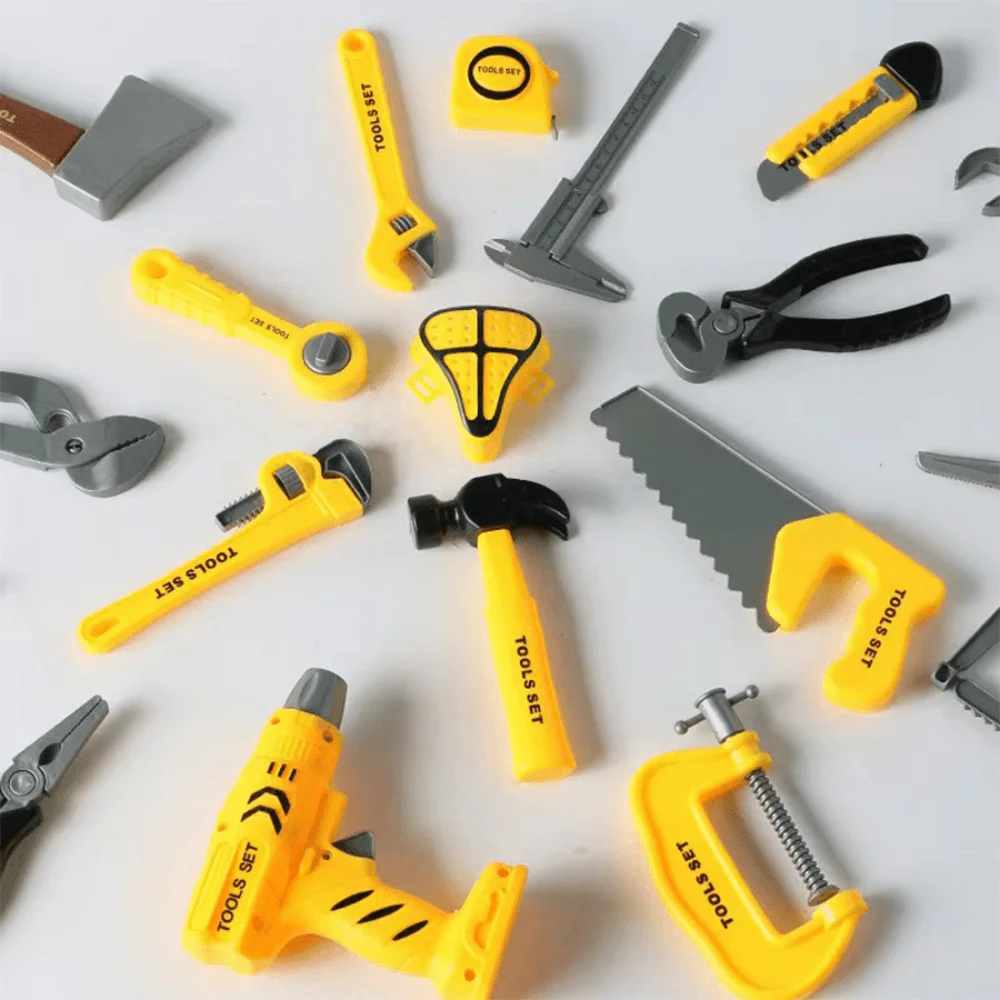 Conjunto de ferramentas infantis ferramenta de reparo de simulação chave de fenda parafuso aperto jogar casa brinquedo menino, presente de natal e halloween,